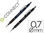 PORTE-MINE Q-CONNECT KAPPA 0.7MM POINTE RTRACTABLE GOMME BOUTON POUSSOIR GRIP CAOUTCHOUC COLORIS ASSORTIS