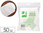 POCHETTE CD/DVD Q-CONNECT PAPIER FENTRE RABAT AUTO-ADHSIF COLORIS BLANC PAQUET 50 UNITS