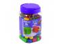 LOT MAXI 100 PERLES PLASTIQUE MINILAND 10 LACETS 12 FICHES  5 FORMES ET COLORIS ASSORTIS