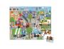 PUZZLES CARTON 30 A 40 PIECES JANOD LA VILLE 36 PIECES ET 1 POSTER MODELE