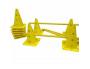 ACCESSOIRES DE PARCOURS FIRST LOISIRS KIT MULTISAUT         HAUTEURS DE SAUT REGLABLE 10  CONES A 12 TROUS 5 JALONS