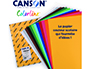 PAPIER DESSIN COLORLINE CANSON 1 FACE GRAINEE 1 FACE  LISSE 50X65 CM 150G COLORIS   ASSORTIS 25 FEUILLES