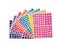 GOMMETTE RONDE CLEOPATRE MULTI TAILLES ADHESIF         PERMANENT PLANCHE 8 COLORIS   ASSORTIS 1728 GOMMETTES