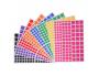 GOMMETTE CARREE CLEOPATRE MULTI TAILLES ADHESIF         PERMANENT PLANCHE 8 COLORIS   ASSORTIS 2268 GOMMETTES