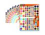 GOMMETTE RONDE CLEOPATRE METALLISEE A5 7 COLORIS       ASSORTIS  3 TAILLES ASSORTIES 9/14/18MM 744 GOMMETTES
