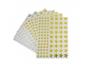 GOMMETTE ETOILE O COLOR TAILLES ASSORTIES 1840        GOMMETTES COLORIS OR ET       ARGENT POCHETTE DE 6 PLANCHES