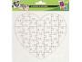 LOT MINI PUZZLES GRAINE CREATIVE A DECORER DE 40      PIECES FORME CUR CARTON      16X16CM 10 UNITES