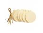 LOT SUSPENSIONS BOULES ET GUIRLANDES GRAINE CREATIVE    PLATES BOIS 6CM 6 UNITES