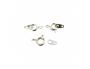 FERMOIR A RESSORT INNSPIRO 6MM AVEC ANNEAU COLORIS       ARGENT LOT DE 7