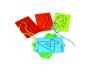 CHIFFRES A TISSER HENBEA DE 0 A 9 CARTES PLASTIQUE LAVABLE  10 CARTES 10 LACETS COLORIS   ASSORTIS