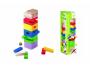 JEU D ADRESSE CAYRO TOUR INFERNALE EN BOIS 54 PIECES   EN 6 COLORIS ET 1 DE