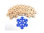 LOT D ETOILES DE NEIGE CULTURE CLUB EN BOIS AVEC     TROU DE SUSPENSION            12.9X12.3CM COLORIS NATUREL