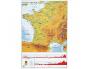 CARTE DE FRANCE MURALE ULMANN RECTO VERSO PLASTIFIEE 1 FACE PHYSIQUE ET 1 FACE            ADMINISTRATIVE  94X89CM