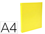 CLASSEUR EXACOMPTA 4 ANNEAUX A4 CAPACITE 225 FEUILLES      CARTE REMBORDEE PVC DOS DE 40 MM DIM 32X26 CM COLORIS JAUNE