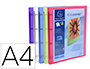 CLASSEUR EXACOMPTA PERSONNALISABLE A4 CAPACITE   100 FEUILLES  4 ANNEAUX DOS   DE 20 MM DIM 32X25 CM COLORIS