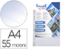 BLOC EXACOMPTA POCHETTES PERFOREES DETACHABLES LISSE   11 TROUS 55 MICRONS 210X297   MM 50 UNITES