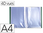 PROTEGE DOCUMENTS EXACOMPTA A4 COUVERTURE POLYPRO SOUPLE  MATE 40 VUES GRAINEES ANTI    REFLET COLORIS VERT