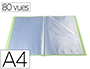 PROTEGE DOCUMENTS EXACOMPTA A4 COUVERTURE POLYPRO SOUPLE  MATE 80 VUES GRAINEES ANTI    REFLET COLORIS VERT