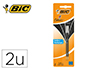 RECHARGE BIC STYLO 4 COULEURS POINTE 1MM TRAIT 0,32MM       COLORIS NOIR BLISTER 2 UNITES