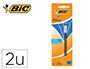 RECHARGE BIC STYLO 4 COULEURS POINTE 1MM TRAIT 0,32MM       COLORIS BLEU BLISTER 2 UNITES