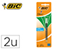 RECHARGE BIC STYLO 4 COULEURS POINTE 1MM TRAIT 0,32MM       COLORIS VERT BLISTER 2 UNITES