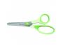 CISEAUX WONDAY UNI'VERT 13CM LAMES ACIER INOX BOUTS RONDS  ANNEAUX ASYMETRIQUES