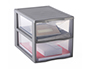 MODULE DE RANGEMENT FAST 2 TIROIRS EMPILABLE POIGNEES    ERGONOMIQUES 36X26X25 CM