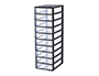 TOUR DE RANGEMENT FAST 10 TIROIRS EMPILABLE POIGNEES    ERGONOMIQUES 36X26X81 CM
