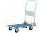 CHARIOT 1 PLATEAU WONDAY PLIANT 150 KG EN ACIER TAPIS  ANTIDERAPANT 2 ROUES FIXES 2  ROUES PIVOTANTES 100 MM
