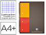 CAHIER NOTEBOOK OXFORD OPTIK PAPER COUVERTURE RIGIDE A4+ 21X32CM 160 PAGES 5X5MM FEUILLES DTACHABLES PERFORES NOIR