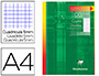 COPIE DOUBLE CLAIREFONTAINE A4 210X297MM PAPIER VLIN VELOUT 100P 90G 5X5MM NON PERFORES TUI VERNI