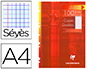 COPIE DOUBLE CLAIREFONTAINE A4 210X297MM PAPIER VLIN VELOUT 100P 90G SYS PERFORES TUI VERNI