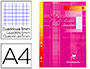 COPIE DOUBLE CLAIREFONTAINE A4 210X297MM PAPIER VLIN VELOUT 100P 90G 5X5MM PERFORES TUI VERNI