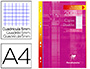 COPIE DOUBLE CLAIREFONTAINE A4 210X297MM PAPIER VLIN VELOUT 200P 90G 5X5MM PERFORES TUI VERNI