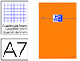BLOC BUREAU OXFORD A7 PAPIER VLIN SURFIN AGRAF EN TTE COUVERTURE ENVELOPPANTE 74X105MM 80F 80G 5X5 COLORIS ORANGE