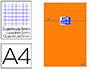 BLOC BUREAU OXFORD A4 PAPIER VLIN SURFIN AGRAF EN TTE COUVERTURE ENVELOPPANTE 210X297MM 80F 80G 5X5MM 160PAG ORANGE