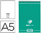 BLOC BUREAU CONQUERANT SEPT A5 RELIURE INTGRALE 148X210MM 180 PAGES 60G UNI COLORIS VERT LAGON
