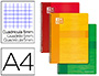 CAHIER SPIRALE OXFORD COUVERTURE CARTONNE RELIURE INTGRALE OPTIK PAPER A4 21X29,7CM 180 PAGES 90G 5X5MM 4 TROUS