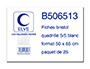 FEUILLE BRISTOL ELVE 50X65CM 190G QUADRILL 5X5MM