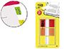 MARQUE-PAGES POST-IT STANDARD INDEX 25X44MM 60F 3 COLORIS BLEU VIOLET VERT
