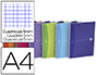 CAHIER SPIRALE OXFORD RELIURE INTGRALE MY COLOURS OPTIK PAPER A4 21X29,7CM 180 PAGES 90G 5X5MM COLORIS ASSORTIS