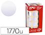 GOMMETTE MTALLISE APLI AGIPA RONDE DIAMTRE 20MM COLORIS ARGENT ROULEAU 1770 UNITS