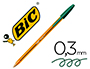 STYLO-BILLE BIC CRISTAL CRITURE FINE 0.4MM ENCRE CLASSIQUE BILLE INDFORMABLE CAPUCHON COULEUR ENCRE VERT