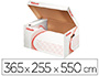 CONTENEUR ESSELTE CARTON ONDUL BLANC RECYCLABLE TAILLE L 365X255X550MM 5/6 BOTES COUVERCLE RABATTABLE OUVERTURE DESSUS