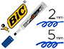 MARQUEUR BIC VELLEDA 1791 EFFAABLE POINTE BISEAUTE TRAC 2/5MM CORPS PLASTIQUE ENCRE CTONE BLEU