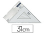 QUERRE STAEDLER MARS PLEXIGLAS NON GRADUE 45 DEGRS 31CM BORDS ANTI-TCHES 1 BISEAU GRAV INEFFAABLE