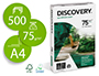 PAPIER DISCOVERY MULTIFONCTION GRAND VOLUME SANS BOURRAGE A4 75G/M2 BLANCHEUR 161 OPACIT 92 RIGIDIT 100 500 FEUILLES
