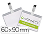 BADGE Q-CONNECT PVC CLIP BRISTOL BLANC IDAL CONFRENCES RUNIONS RCEPTIONS 90X60MM