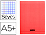 CAHIER PIQU CLAIREFONTAINE COUVERTURE POLYPROPYLNE TRANSPARENTE A5+ 17X22CM 96 PAGES 90G SYS COLORIS ROUGE