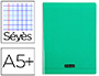 CAHIER PIQU CLAIREFONTAINE COUVERTURE POLYPROPYLNE TRANSPARENTE A5+ 17X22CM 96 PAGES 90G SYS COLORIS VERT